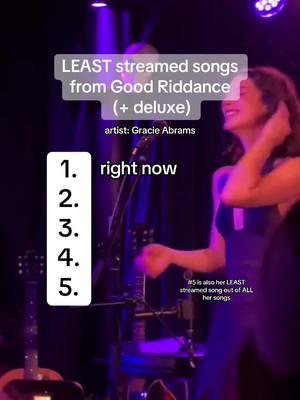 again, i’m a #4 defender forever ugh. #gracieabrams #leaststreamedgracieabrams #goodriddance #goodriddancegracieabrams #fyp #ranking #music #foryoupage #viral #repostable #oliviarodrigo #taylorswift #swifties #swifttok #leaststreamed 