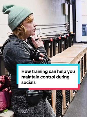 How training can help you maintain control during socials - See more in DogVlog 179- “Just Because Your Dog Can Play All Day, Doesn't Mean They Should!” Out now on our YouTube channel! #dogsocialization #DogTraining