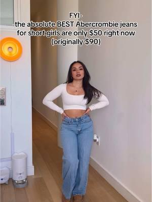 Abercrombie’s biggest sale out of no where?! linked both styles in my LTK❤️ #petitefashion #abercrombie #petitepants #petitejeans #widelegjeans  #abercrombiejeans @abercrombie #comfortjeans 