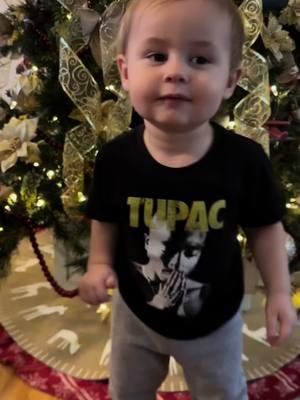 Charlie. #almosttwo #charlie #toddlersoftiktok #christmastreefail #tupac #keepyaheadup 