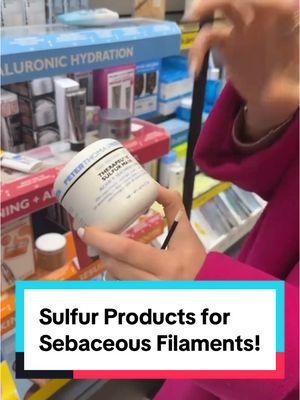 Sulfur Product Recommendations for Clear Pores, Sebaceous Filaments! #sulfur #cleanser #pores #blackheads #clearpores #oilyskin #oilyskincare #dermatologist #shereeneidriss #dridriss #sephora  @ShereeneIdriss 