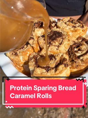 These keto caramel rolls are so delicious, I made two batches to share with friends! INGREDIENTS CARAMEL TOPPING (this will make extra) ▢ 1/2 cup salted butter ▢ 1/2 cup powdered Allulose ▢ 1/2 cup heavy cream PROTEIN SPARING BREAD ROLLS: ▢ 6 large egg whites ▢ 3 tablespoons powdered allulose ▢ ½ teaspoon Redmond Real salt ▢ ½ teaspoon cream of Tartar ▢ ⅓ cup unflavored egg white protein powder FILLING: ▢ 2 tablespoons butter softened ▢ 2 tablespoons powdered allulose ▢ 2 tablespoons ground cinnamon INSTRUCTIONS   Before you begin to make the caramel topping, make sure you have everything ready to go - the cream and the butter next to the pan, ready to put in. Heat butter on high heat in a saucepan. Whisk and let it come to a boil, watch for specks of brown (this is brown butter....so good on veggies!). Immediately add the Allulose and whisk until melted. Add the cream to the pan and bring to a boil for 1 minute. Whisk until caramel sauce is smooth. Let cool in the pan for a couple minutes, and then pour into a glass mason jar and set in the fridge to cool while you make the caramel rolls. Store in the refrigerator up to 2 weeks. To make the protein sparing bread rolls, preheat the oven to 325 degrees F. Place a piece of parchment onto a large rimmed baking sheet. Spray parchment with Avocado oil spray and set aside. Separate the eggs (save the yolks for another recipe like my keto ice cream, hollandaise, mayo or lemon curd), and place the whites into a large bowl or stand mixer. Add the allulose, salt and cream of tartar if using and whip the whites for a few minutes until VERY stiff. Turn the mixer to low and gently mix the egg white protein powder into the whites. Do not over mix or the caramel rolls will end up like styrofoam. Spread the protein sparing bread caramel roll mixture onto the prepared baking sheet. Bake for 10 minutes or until just cooked through (NOT browned at all).' Remove pan from the oven and use a knife to spread with softened butter and sprinkle with allulose and cinnamon. Use a pizza cutter to cut into 6 strips (cutting from the longer end of the baking sheet). Roll each strip into a caramel roll. Set the rolls into a greased 9 inch pie pan. Top a few tablespoons of the caramel onto each roll. Place back into the oven for 10 minutes or until golden brown. Remove from oven and allow to cool a bit before topping with more caramel if desired. Enjoy! #baking #Recipe #recipes #breakfast #brunch #keto #ketodiet #ketorecipes #sugarfree #lowcarb #healthyrecipes #mariaemmerich @Jay Robb 