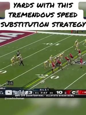 Notre dame steals 5 yards with this tremendous speed substitution strategy #notredamefootball #marcusfreeman #coachschuman 