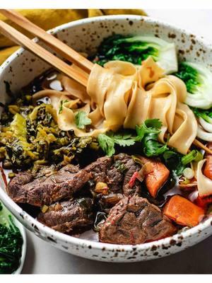 Delicious Taiwanese Beef Noodle Soup made easy in a pressure cooker!⁠ ⁠ This braised beef noodle soup features tender beef shank, chewy noodles, and a rich, flavorful broth infused with warming spices. ⁠ ⁠ My family makes it every winter, and trust me, it’s a must-have to stay warm and happy all season long.⁠ ⁠ ➡️ Recipe link in my profile thank you!.⁠ .⁠ .⁠ .⁠ .⁠ #beefnoodlesoup #noodlesoup #taiwanesebeefnoodlesoup #taiwanesebeefsoup #beefsoup #noodles #soup #hotsoup #instantpotrecipes #asianbeefnoodlesoup #braisedbeef #braisedbeefnoodlesoup #mealprep ⁠ .⁠ https://iheartumami.com/taiwanese-beef-soup/