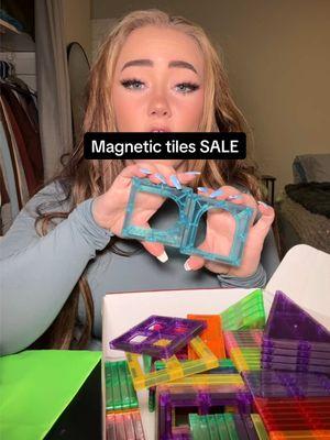 The fact that these are a fraction of the price if you get them here is crazy! My kids are obsessed with magnetic tiles and love to build. Click the orange shopping cart to take advantage!! #magnetictiles #magnettiles #kidtoys #buildingtoys #toddlertoys #tiktokshopfinds 