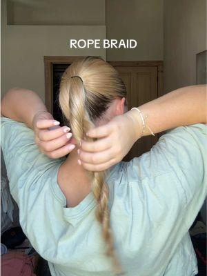 Rope braid for todays hair inspo #easyhairstyles #ropebraid #dailyhairstyles #slickback 