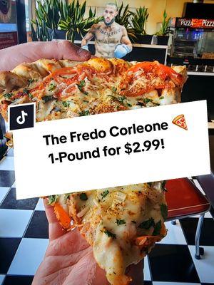 🍕 “That’s for you to find out.” – Fredo Corleone 🍕 What makes the Classic Fredo Pizza Slice unforgettable? Is it the creamy vodka sauce, the trio of cheeses, or the fire-roasted chicken? Maybe it’s the sweet red onion, vine-ripened tomato, or the finishing touch of fresh parsley. Honestly? That’s for you to find out. 💥 1-pound slice for $2.99 every Saturday in January (walk-in special). 	•	Order the slice online at regular price on Saturdays 	•	Or get the full 18” Fredo Pizza at a discounted price—online only on Saturdays in January! Don’t miss your chance to join the family. 👉 Click the link in bio or visit https://fratospizza.com/saturday-specialty-pizza/ to taste the Fredo legend for yourself. 📸 Snap your slice or full pizza and tag us—we’ll make you an offer you can’t refuse. #ThatsForYouToFindOut #ClassicFredoPizza #FratosKitchen #SaturdaySpecial #VodkaSauceSlice #PizzaGoals #BoldFlavors #1PoundSlice #ChicagoEats #GodfatherEats #SupportLocal #FredoLegend #PizzaLovers #FoodieGoals #WeekendSpecial #PizzaCravings #FratosFavorites