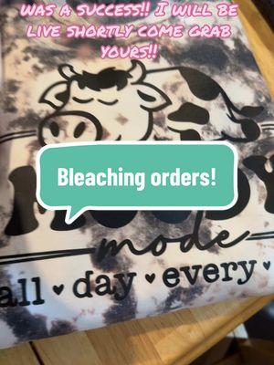 Bleaching success! I had so much fun making these!! #bleachedsweatshirts #bleacheddtees #sublimation #dft #highlandcow #sarcastic 