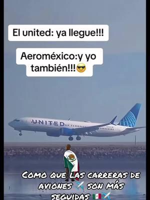 Carrera de aviones ✈️ 🇺🇸🇲🇽 #aviacion #aeromexico_aviacion789 #aviacionunited 