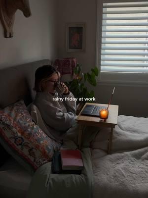 woke up with a cold on a rainy day🫠 #rainydays #rainydayvibes #wfhlife #wfh #remotework #workingathome #stayinbed #inbed #winterseason 