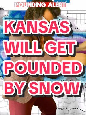 KANSAS WILL GET POUNDED BY A MAJOR SNOWSTORM THIS WEEKEND. OVER A FOOT OF SNOW IS POSSIBLE NORTH OF I70, AND THE ICE WILL BE PLENTIFUL. THIS SNOWSTORM IS GOING TO WORK KANSAS BIG TIME. THIS IS YOUR KANSAS WEATHER NOW: 1/3 #kansas #kansasweather #snowstorm #kansastiktok 