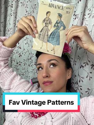 Pattern Haul! ✨🪡 I love collecting/ using 1940s-1950s patterns. I shared my entire  collection on my YouTube Channel 😅✨ #vintagesewing #sewing #sewingpatterns #thrifthaul #vintagefashion #retrostyle #memadewardrobe 