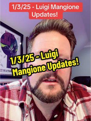 1/3/25 - Luigi Mangione Updates! #Luigi #NewYork #NYC #CEO #News #Updates #FBI #Federal #Arrest #Charges #FYP 