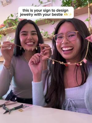 a winter break adventure ❄️ here’s your sign to design jewelry with your bestie! ❤️ we created our own charm bracelet and necklace at @Charmed LA ! it was so much fun! ✨ 📍Charmed LA  7967 Melrose Ave Los Angeles, CA 90046 🌴 • • • #charms #charmednecklace #jewelrycharms #losangeles #losangelescalifornia #lacalifornia #jewelrycharm #charmedla  #jewelrymaking #handmadejewelry #charmbracelet #melroseavenue #thingstodoinla #diyjewelry