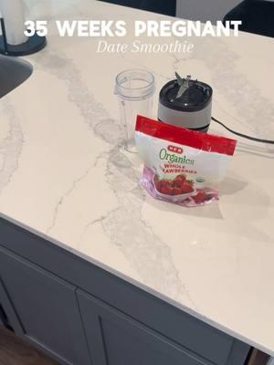 This smoothie is so delicious, hydrating and provides fiber!  My ingredient list: 3 Dates Strawberries  Mangos More than half of a Banana 4 ounces of coconut water 6 ounces of coconut milk  Blend to your liking 🤩 #datesmoothie #35weekspregnant #hydration #fiber #pregnanttiktok 