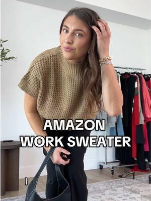 The cutest Amazon work sweater perfect for the office to weekends! Wearing it in size L color khaki  #amazonsweater #amazonsweaters #amazontop 