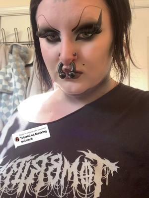 Replying to @ohgodcarl don’t judge me #gothic #altmakeup #stretchedseptum 