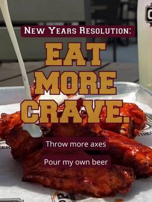 Kick off the New Year with the ultimate resolutions: More Crave, more axes, and more self-poured beers! 🍻🔥 https://iwantcrave.com/ #IWantCrave #BeatTheCraving #Cravealicious #CraftBeer #AxThrowing #HotDogs #BBQ #Breakfast #Lunch #Dinner #ChickenWings #Foodie #Foodies #GoodEats #FayettevilleNC #CharlotteNC #ConcordNC #KingsMountainNC #LadyLakFLl #OcalaFL #GreeleyCO #CentralFL #LeesburgGA #SavannahGA #MorristownTN #RaleighNC #StaffordVA #ChandlerAZ #AustinTX #MidlandsSC