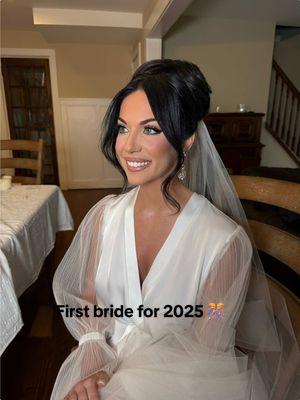 Starting #2025bride with beautiful @Kristina hair by @Kristine #fypシ #fypシ゚viral🖤tiktok☆♡🦋myvideo #slglam #njmua #glam #westchestermua #bridalmakeupartist #ctmua 