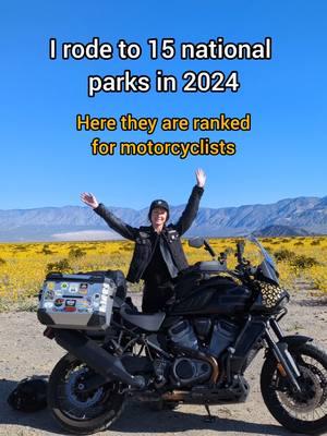 They're all (except two) so great for riding, this was a difficult list to make! #motorcycleride #nationalparktour #nationalparksusa #motorcycletravel #womenwhoride 