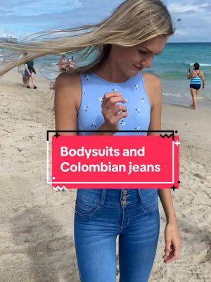 Bodysuits outfits with @SecrettsFashion jeans to explore Miami  #creatorsearchinsights #bodysuit #bodysuits #secrettsfashion #colombianjeans #outfits #miamivibes #oqq #ribbedbodysuit 