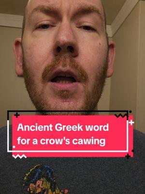 An Ancient Greek word for the sound of a crow. #ancientgreek #ancientgreece #ελληνικη #languagetok #languagelearning 