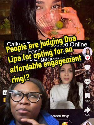 In this economy people are trying to shame #dualipa and #callumturner, who may have just gotten #engaged, for having an… affordable engagement ring! GASP! Honestly, we kinda saw this with #sofiarichie and #selenagomez’s rings. Something more day time reasonable. Especially with targeted robberies like what happened to #joeburrow, #kimkardashian and others. The size doesn’t matter.  . #labdiamond #moissanite #popculture #affordablejewelry 