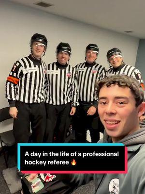 A day in the life of a professional hockey referee 🔥 #referee #NHL #hockeyreferee #referees  #NHLFaceOff #nhlplayoffs 