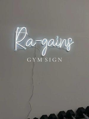 this is PERFECT!!! such a good idea from my sisters bf✨ #gym #homegym #ledsign #neonsign #futuremrs #garagegym #idea #viral 