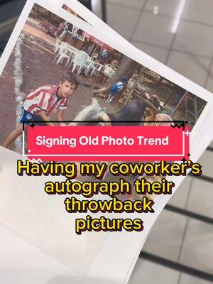 Our dealership had to jump in with this trend 😝🤣  #oldphotos #autograph #prank #youngerself #dealership #signingoldphotos #prankvideo #trend #fivestarchevrolet #carrollton #dallas #texas 