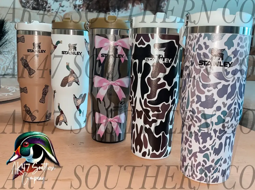 Link in bio!!🦆 #ak47southernco #camo #hunting #retrocamo #duckcamo #huntingseason #bottomland #stanley #camotumbler #mallard #30oztumbler 