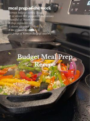 Lil inspiration for your next meal prep 🫑🍚  #mealprep #recipeinspo #budgetmeals #affordablemealprep 