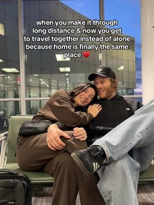 when we were long distance, airports used to be so emotional and anxious. crying while dropping each other off at departures to “go back home” to different cities when the only place that felt like home was when we were together.  but we made it! and it was so worth it, and now airports are fun and exciting and taking us on adventures together instead of apart ♥️ @Sean Kolar  #longdistancerelationship #longdistance #ldrcouple #ldrstory #couplegoals #marriagegoals #longdistancelove 