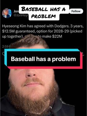 #greenscreen baseball has a problem. GGs to the Dodgers on another signing. Also hi, I’m back. 👋🏻 #MLB #baseball #majorleaguebaseball #sports #mlbcreator 