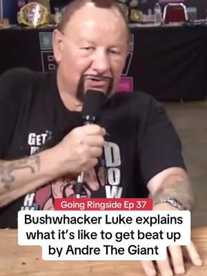 On #goingringside episode 37 #oldschoolwrestling Star #bushwhacker Luke explains what it’s like gettting beat up by #andrethegiant #wwf #80swrestling #thebushwhackers #tagteamwrestling 