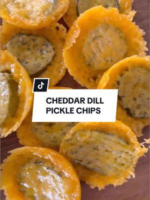 Cheddar Dill Pickle Chips! So delicious. #pickle #pickles #picklerecipe #picklechips #ketosnack #keto 