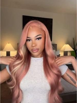 @Dorsanee Hair blonde & pink skunk stripe colored body wave wig🤍 use code: SHE15 for an additional 15% off, link in BIO #dorsaneehair #dorsanee #dorsaneewig #highlights #16/613 