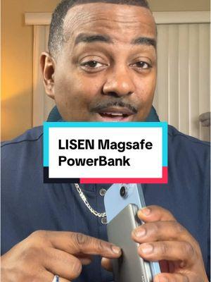 Link in bio for a discount code to this product. Code is (20BJ4JW2) Check out the link and get it for a lower price. I can spend all day with this is ultra fan and works for iPhone 12 through 16. Great portable wireless charger. #LISEN #MagSafe #MagSafePowerBank #PowerBank #SmartPhoneCharger 