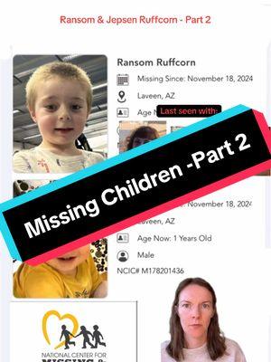 🚨MISSING CHILDREN🚨 PART2: Ransom (3) and Jepsen Ruffcorn (1) were last seen 11/18/24 and are likely with their mom and/or her parents. We need help bringing these babies home.  #amberalert #missingchildren #missingkids #missing411  #abduction #truecrime #truecrimepodcast #fyp @help them. @Lala Kent @CrimeDocDani @Meg 🤍 | True Crime With Meg 