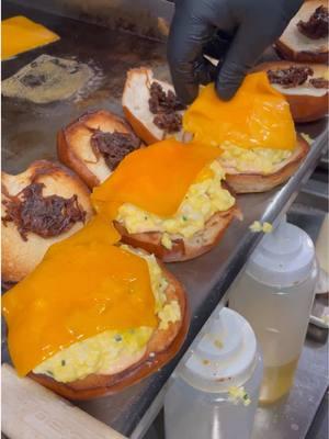 Scrambling our way🥚 #eggbred #eggs #egg #cheese #breakfast #lahabra #longbeach #huntingtonbeach #fyp 