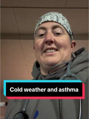 Cold weather can trigger asthma symptoms and so can viruses which are also common this time of year! Make sure you have an asthma action plan with your doctor, and if it gets bad, head to the ER #asthma #winter #hospital #emergency #cold #kids #parents  Disclaimer: For educational and entertainment purposes only and should not be regarded as medical advice or replace the advice of your physician