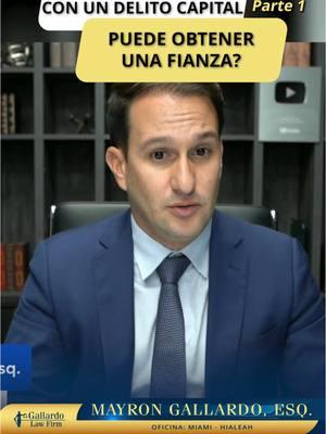 ¿Cómo una persona con un delito capital puede obtener una fianza? #defensacriminal #fianza #attorney Segunda parte en nuestro canal de YouTube 🔴  https://youtube.com/@gallardolawfirmmiami?feature=shared