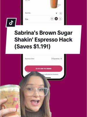 🤑 @Sabrina Carpenter’s Brown Sugar Shakin’ Espresso is now available at @Dunkin', and we’ve got a hack to save you over $1 EVERY time you order! ☕️ A medium Brown Sugar Shakin’ Espresso is typically over $6, but we’ll show you how to knock down the price to just $4.99. Isn’t that sweet? Baby, we know. 😉 📲 Download the Krazy Coupon Lady app for all of our best money saving tips and hacks!  #dunkin #coffeerun #coffeetok #coffeehacks #foodhacks #deals #sabrinacarpenter #couponcommunity #krazycouponlady 