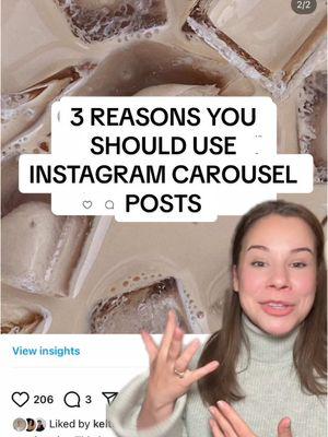 Here are 3 reasons why Carousel posts are one of the best ways to grow as a creator on Instagram and @Tess Barclay is telling you everything you need to know! #CreatorAdvice #IGTips 