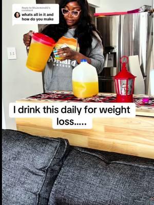 Replying to @MsJenkins85 Hey fam, here’s the recipe for the “WEIGHT LOSS DRINK” Take note of the word “HELP” in the post. This is not a magic drink that automatically burns fat without a conscious effort towards your diet. This is more like a “help “ towards your goal.  So you need  10 medium sized ginger  10 lemons 3 tbspn tumeric powder or 10 turmeric stems One gallon of water Drink hot or cold….sweeten as desired with a healthy sugar substitute  #weightloss #weightlossjourney #weightlossdrink #fitness #wellness #health #creatorsearchinsights 