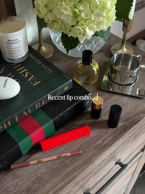 Recent lippie is @Victoria Beckham Beauty in no. 2, and clear @Nudestix peptide butter 🤍  #lipcombo #interiordesign #bedroominspo #vintagestyle #classyinteriors #luxuryskincare #roomstyling 