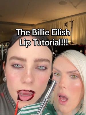 Trying the @BILLIE EILISH lip tutorial 😳 #jeffreestar #billieeilish #makeuptutorial #makeupreview #liptutorial #BeautyTok #lipliner #sacheubeauty #greenscreenvideo  