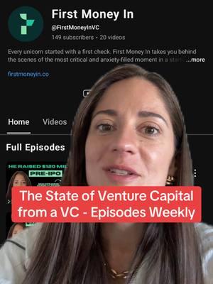 Podcast baby #firstmoneyin @First Money In #venturecapital #startups #tech #weekly #techpodcast #vctok #stateofventure 