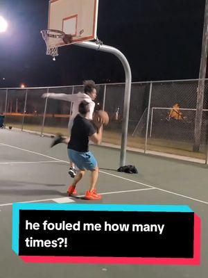 me and my son DaRoach almost got into it because of the number of times he fouled me! #basketball #1v1 #stepdadlife #daroach 