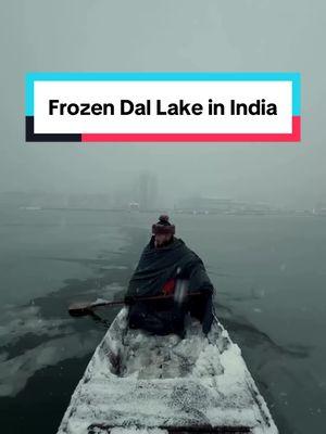 Dal Lake transforms into a winter wonderland during Chillai Kalan, where nature paints Kashmir in pristine white ❄️  Chillai Kalan is a 40-day span of severe winter in Kashmir, usually beginning on December 21 and continuing through January 31. This period marks the coldest phase of the season, with freezing temperatures, heavy snowfall, and extreme weather conditions. 🎥 @leo_saqib7 on IG  📍 Dal Lake #winterwonderland #dallake #kashmir #chillai #indiatravel #wintertime 